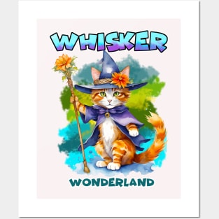 Whisker wonderland ,cat witch magic Posters and Art